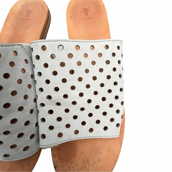 Frye Gray Perforated Leather Sandals size 11 - Picture 4 of 10